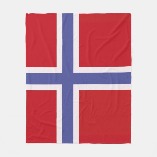 Norwegische Flagge Fleecedecke (Vorderseite)