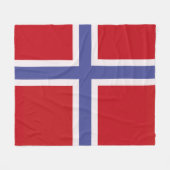 Norwegische Flagge Fleecedecke (Vorderseite (Horizontal))