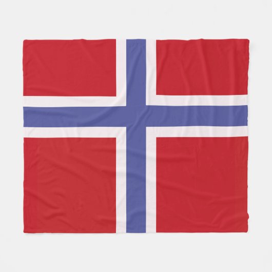 Norwegische Flagge Fleecedecke (Vorderseite (Horizontal))