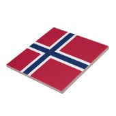 Norwegische Flagge Fliese (Seite)