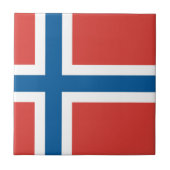 Norwegische Flagge Fliese (Vorderseite)