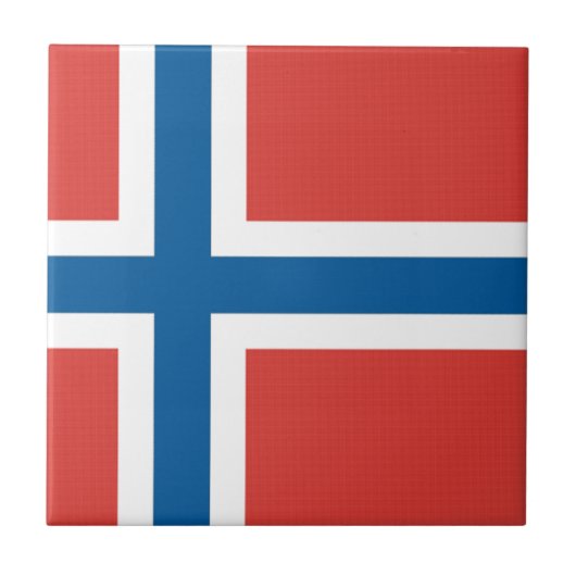 Norwegische Flagge Fliese (Vorderseite)