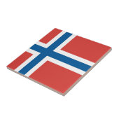 Norwegische Flagge Fliese (Seite)