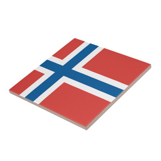 Norwegische Flagge Fliese (Seite)