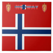 Norwegische Flagge Fliese (Vorderseite)