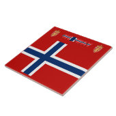 Norwegische Flagge Fliese (Seite)