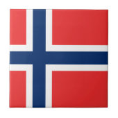 Norwegische Flagge Fliese (Vorderseite)
