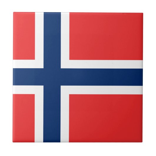Norwegische Flagge Fliese (Vorderseite)