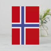Norwegische Flagge Folieneinladung (Stehend vorne)