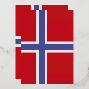 Norwegische Flagge Folieneinladung