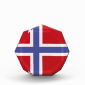 Norwegische Flagge Fotoblock (Vorderseite)
