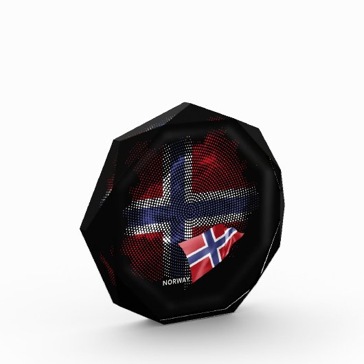 norwegische Flagge Fotoblock (Links)