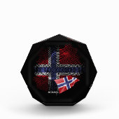 norwegische Flagge Fotoblock (Vorderseite)