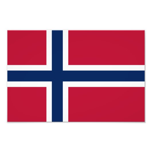 Norwegische Flagge Fotodruck (Vorne)