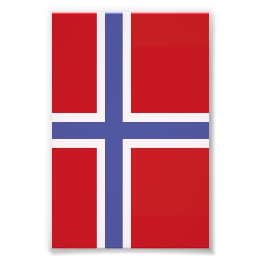 Norwegische Flagge Fotodruck (Vorne)