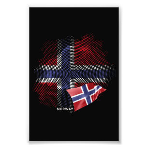 norwegische Flagge Fotodruck
