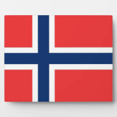 Norwegische Flagge Fotoplatte (Vorderseite)