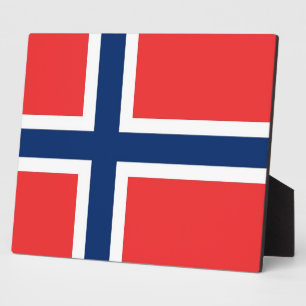 Norwegische Flagge Fotoplatte