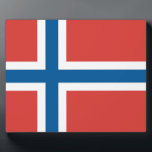 Norwegische Flagge Fotoplatte<br><div class="desc">Flagge Norwegens</div>