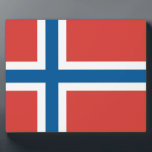 Norwegische Flagge Fotoplatte<br><div class="desc">Flagge Norwegens</div>
