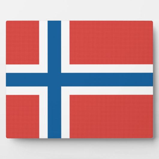 Norwegische Flagge Fotoplatte (Vorderseite)