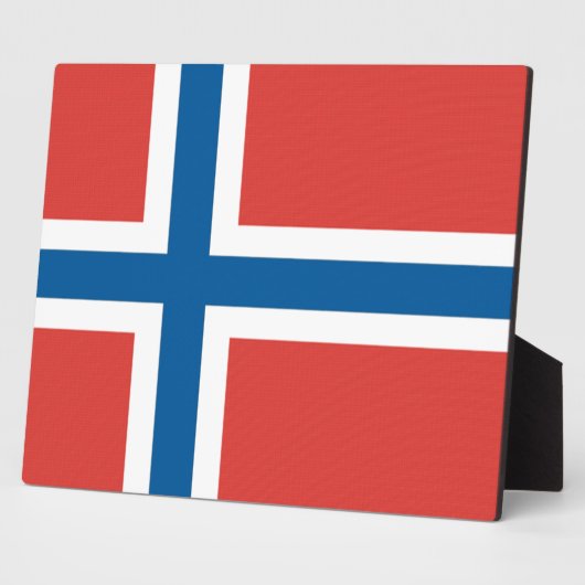 Norwegische Flagge Fotoplatte (Seite)