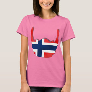 Norwegische Flagge für den Stachelhelm T-Shirt
