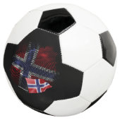 norwegische Flagge Fußball (Dreiviertel)