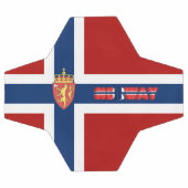 Norwegische Flagge Fußball (Flach)