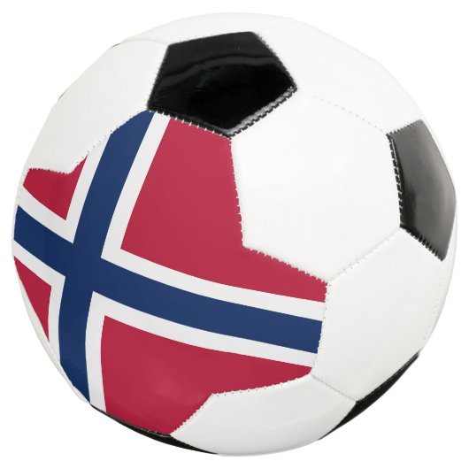 Norwegische Flagge Fußball (Dreiviertel)