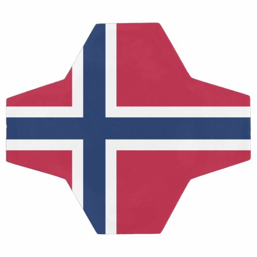 Norwegische Flagge Fußball (Flach)
