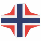 Norwegische Flagge Fußball (Flach)