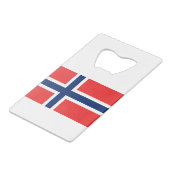 Norwegische Flagge Geldbeutel Flaschenöffner (Vorderseite Schrägansicht)
