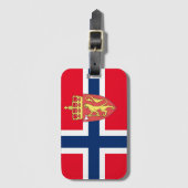 Norwegische Flagge Gepäckanhänger (Vorderseite Vertikal)