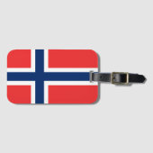 Norwegische Flagge Gepäckanhänger (Vorderseite (Horizontal))
