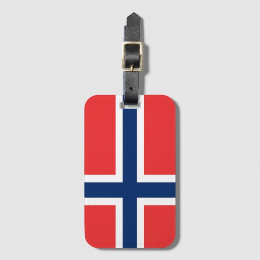 Norwegische Flagge Gepäckanhänger (Vorderseite Vertikal)