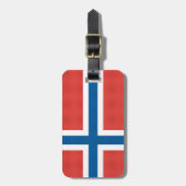 Norwegische Flagge Gepäckanhänger (Vorderseite vertikal)