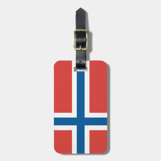 Norwegische Flagge Gepäckanhänger (Vorderseite vertikal)