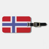 Norwegische Flagge Gepäckanhänger (Vorderseite horizontal)