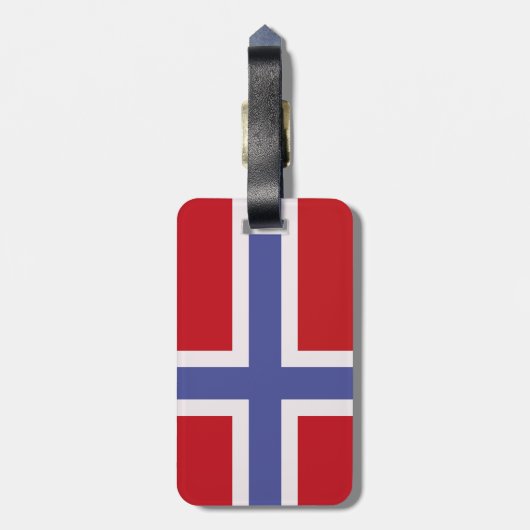 Norwegische Flagge Gepäckanhänger (Rückseite vertikal)