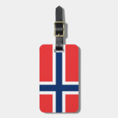 Norwegische Flagge - Gepäckmarke Gepäckanhänger (Vorderseite vertikal)