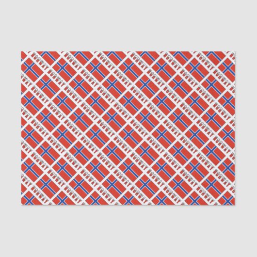 Norwegische Flagge gepökelt Seidenpapier (Vorderseite)