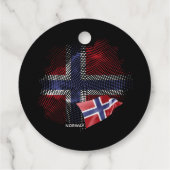 norwegische Flagge Geschenkanhänger (Rückseite)