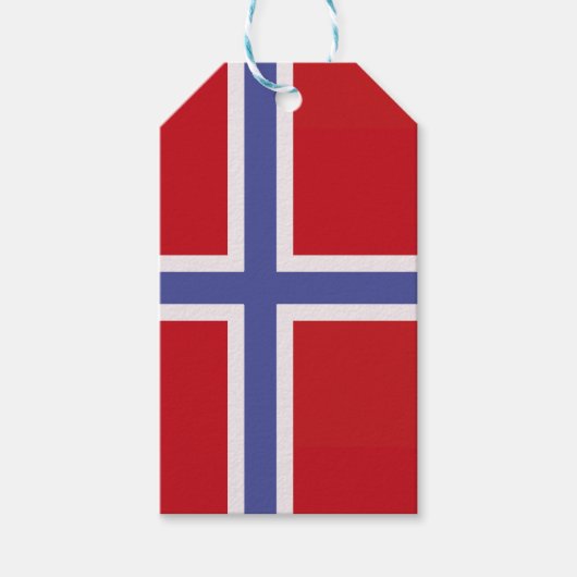 Norwegische Flagge Geschenkanhänger (Vorderseite)