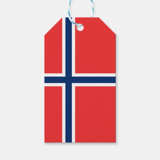 Norwegische Flagge Geschenkanhänger (Vorderseite)