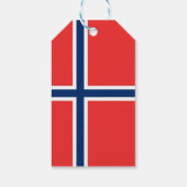 Norwegische Flagge Geschenkanhänger (Rückseite)
