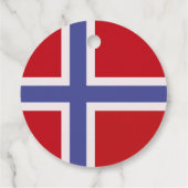 Norwegische Flagge Geschenkanhänger (Rückseite)