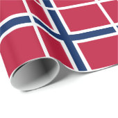 Norwegische Flagge Geschenkpapier (Rolleneckpunkt)