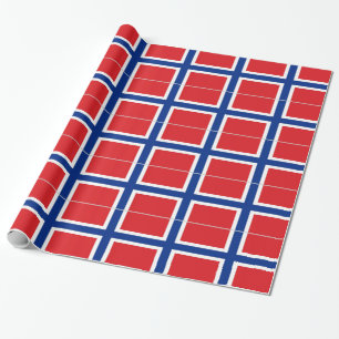Norwegische Flagge Geschenkpapier