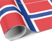 Norwegische Flagge Geschenkpapier (Rolleneckpunkt)